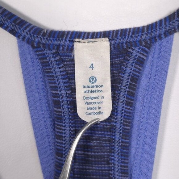 Lululemon Women's 4 No Limits Bra Tank Top Lullaby Wee Are From Space Cadet Blue - Picture 2 of 13